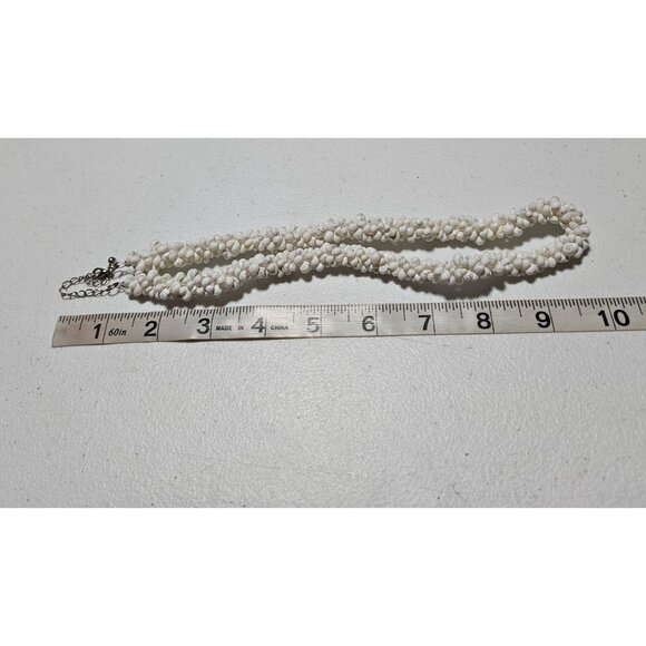 Beach Core White Shell Beads Chunky Necklace Summer Boho Fashion Jewelry Women - Picture 4 of 5